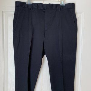 NORDSTROM BLACK PANTS 36X30  Wrinkle Free Cotton 4% Spandex Athletic Fit